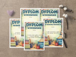 Dyplomy wyróżnienia - wzór 1
