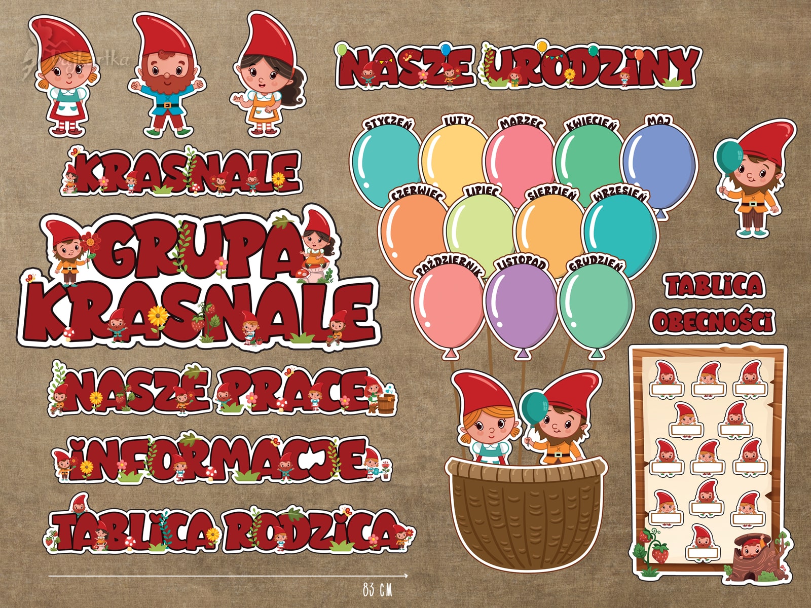 Dekoracje Krasnale Bajkartka