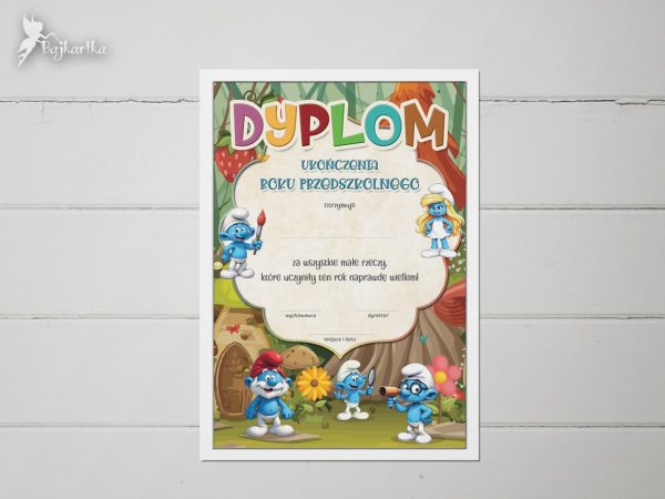 Dyplom ukończenia roku: Smerfy