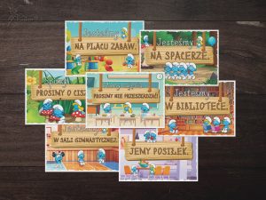 Tabliczki informacyjne: Smerfy