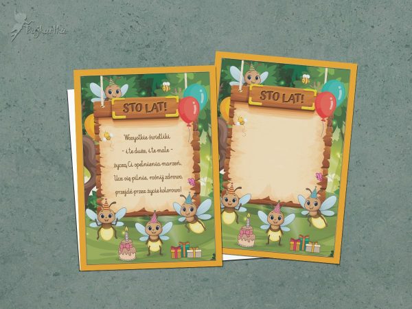 Kartka dla solenizanta: Świetliki