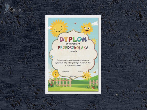 Dyplom pasowania: Słoneczka