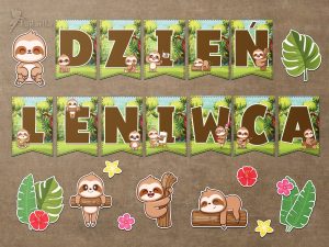 Dekoracja: Dzień Leniwca