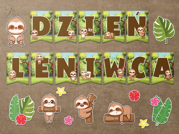 Dekoracja: Dzień Leniwca