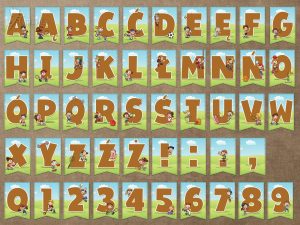 Alfabet dekoracyjny: Girlanda Sport