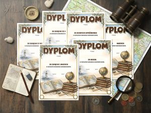 Zestaw dyplomów: Szkolny konkurs geograficzny